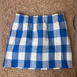 J. CREW Skirt Blue and white plaid